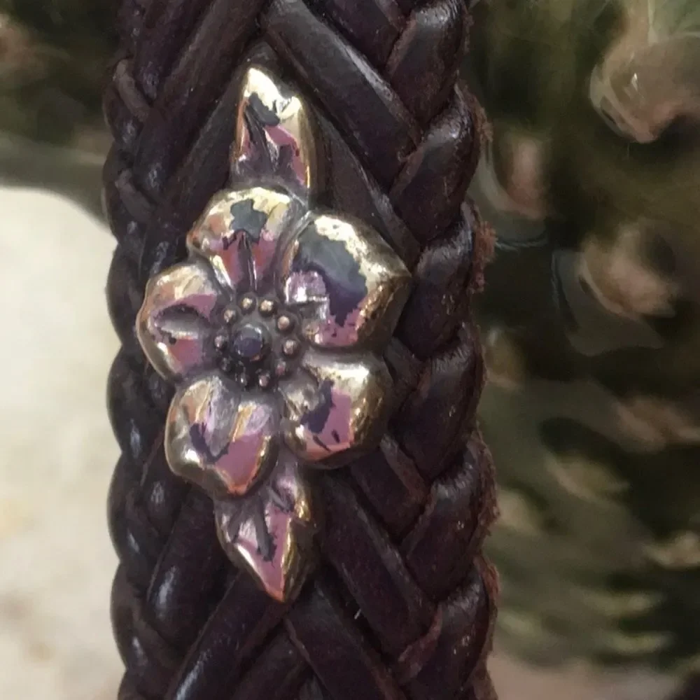 Brighton Brown Braided Leather Belt - Picture 5 of 8